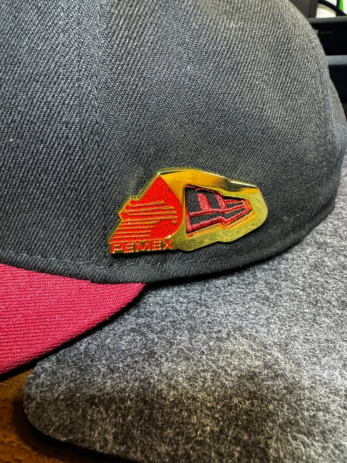Pemex NewEra hat Gold Red Pin