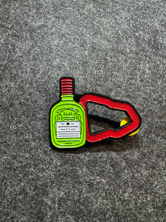 "La Bucana" Green Red Glitter